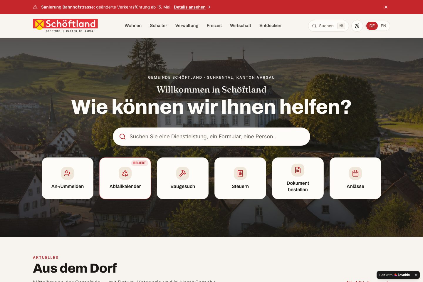 Schöftland Connect concept